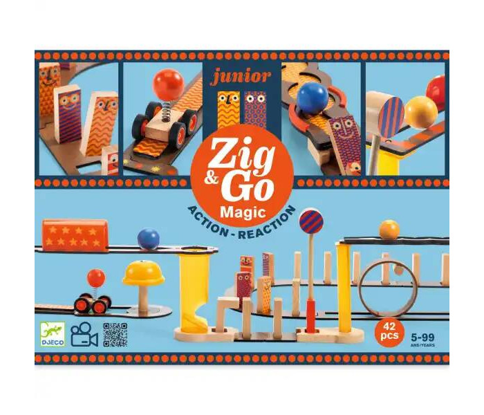 Конструкторы Djeco серии Zig&Go 43 детали деревянные игрушки djeco конструктор сад