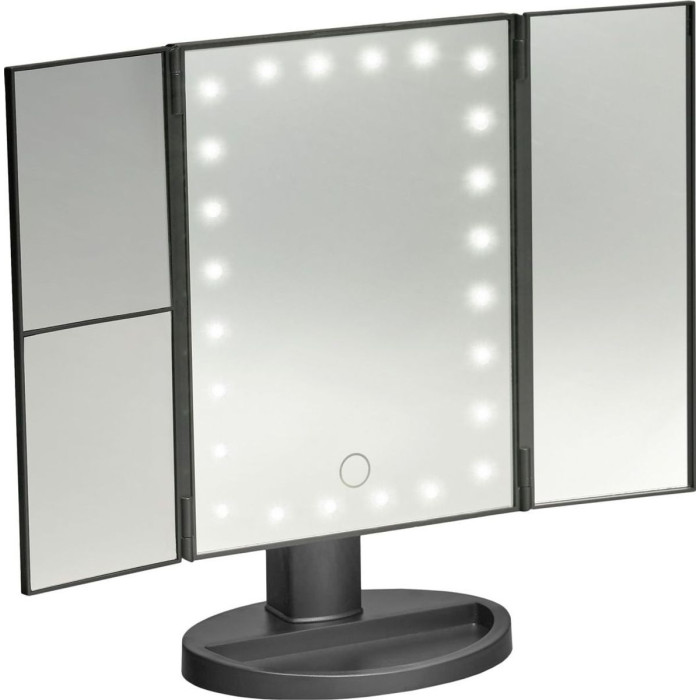 фото Bradex настольное 3d зеркало с подсветкой и с увеличением раскладное 24 led лампы