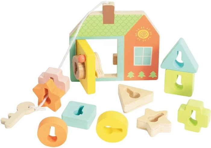 сортеры chicco домик для животных с ключиками Деревянные игрушки Classic World сортер Домик с ключиками