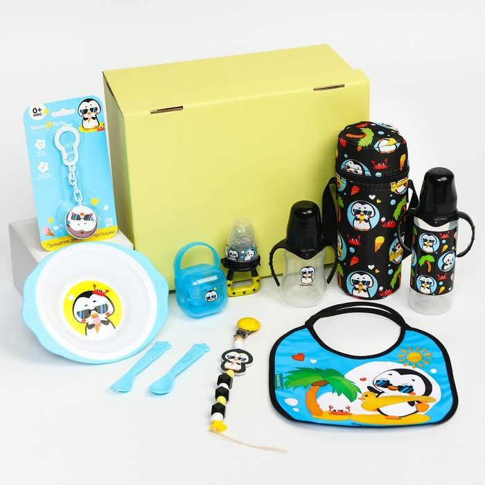 Mum&Baby Детский подарочный набор промобокс ХИТЫ Пингвин 6973662 - фото 1