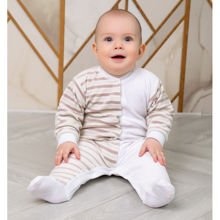 

Осьминожка Комбинезон велюровый с полосками 520-02, Комбинезон велюровый с полосками 520-02