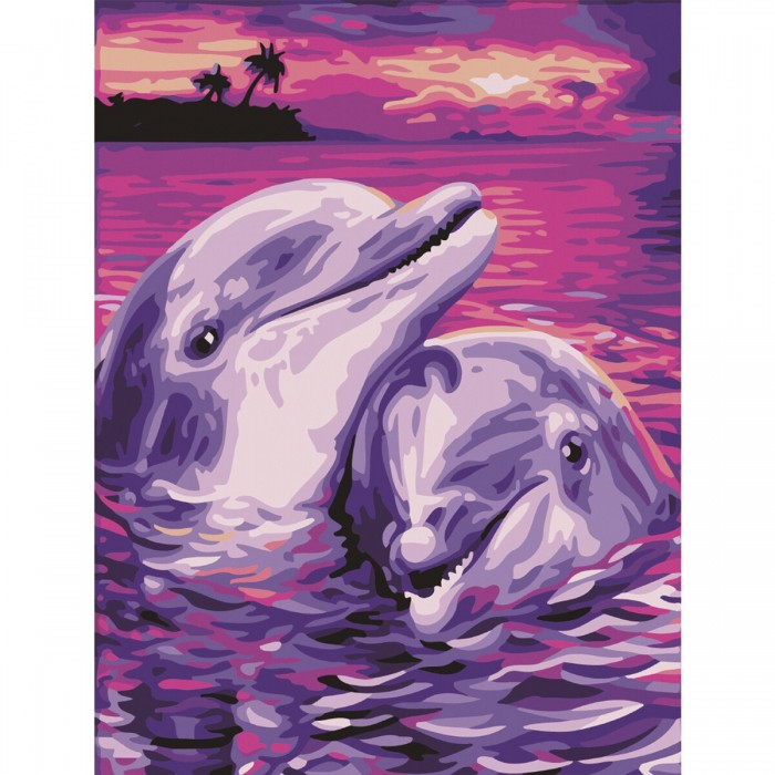 Остров Сокровищ Картина по номерам Дельфины 40х50 см 662482