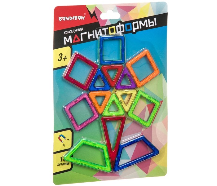 

Конструктор Bondibon магнитный Магнитоформы (14 деталей), магнитный Магнитоформы (14 деталей)