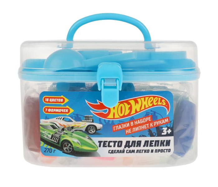 

Multiart Набор теста для лепки в саквояже Hot Wheels, Набор теста для лепки в саквояже Hot Wheels