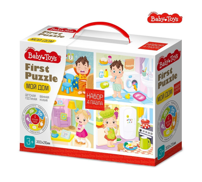 

Десятое королевство Пазл Baby Toys 4 в 1 Мой дом, Пазл Baby Toys 4 в 1 Мой дом