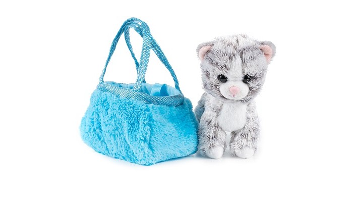 Мягкие игрушки Fancy Котик в сумочке-переноске 18 см