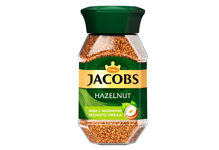 Jacobs Кофе растворимый сублимированный Hazelnut с ароматом лесного ореха 95 г