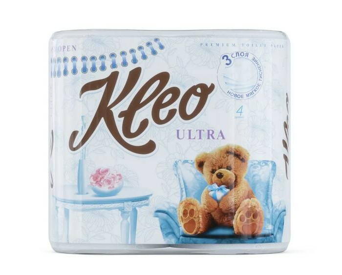  Kleo Туалетная бумага Ultra 3-х слойная 4 шт.